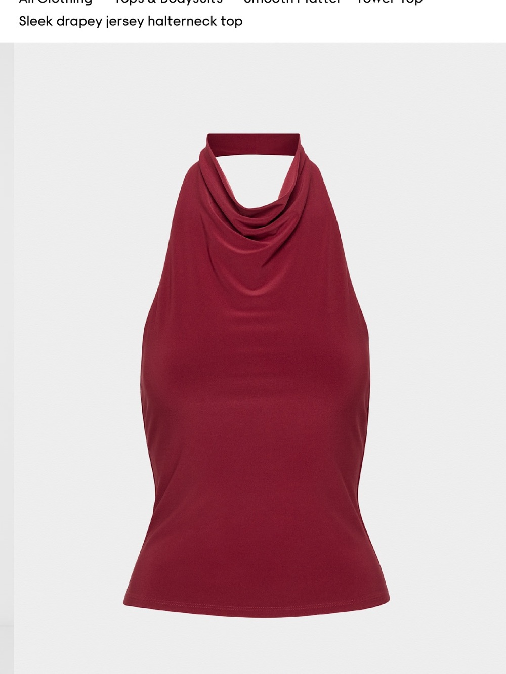 Aritzia Draped Halter Camisole - Burgundy